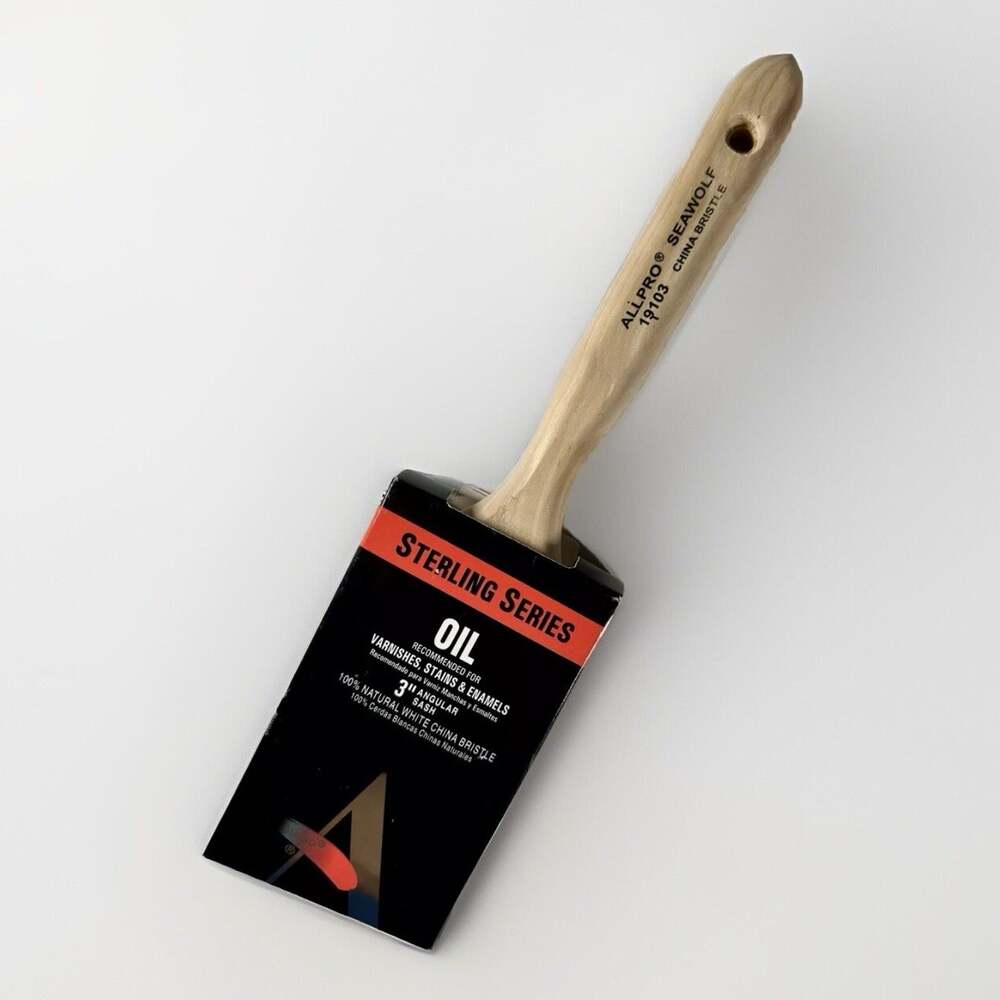 ALLPRO 3” Sterling Natural White China Bristle Varnishes Stains & Enamel 3 Inch